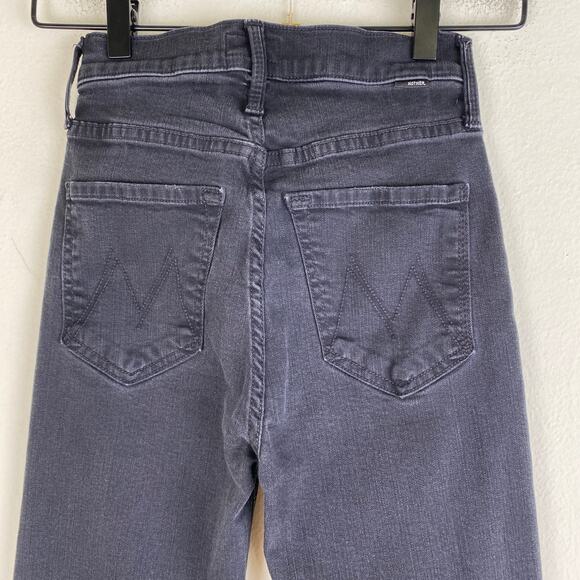 Mother The Tripper Jeans Size 24 Not Guilty Black High Rise Crop Flare - Picture 10 of 15